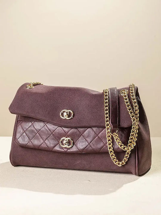 Fragola Women's Shoulder Crossbody Bag Burgundy