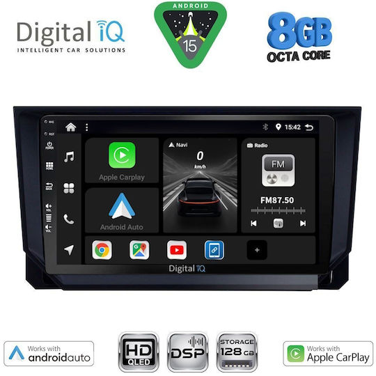 Digital IQ Автомобилна Аудио Система За Seat Arona / Ibiza 2018-2026 Bluetooth USB Вграден Wi-Fi GPS Apple CarPlay Android Auto С 9" Touch Screen