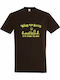 T-shirt Unisex " Wake Up Sluts It's Time To Sin Funny Worm Sarcastic Retro " Chocolate