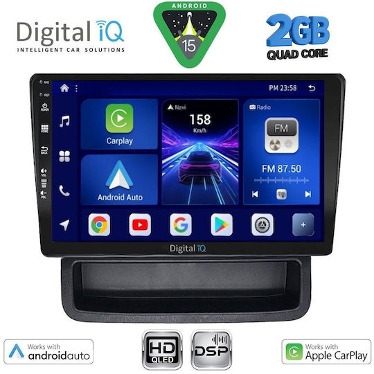 Digital IQ Автомобилна Аудио Система за Opel Vivaro Renault Trafic Nissan Primastar 2004-2015 (Bluetooth/USB/WiFi/GPS/Apple CarPlay/Android Auto) с Touch Screen 10"