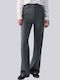 Women's Fabric Grey Trousers