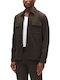 Overshirt с Дълъг Ръкав в Стандартна Кройка Кафяв