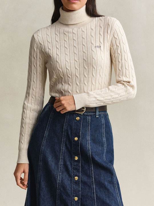 Gant Women's Long Sleeve Cotton Turtleneck Swea...