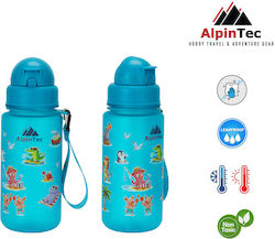 AlpinPro Plastic Kids Water Bottle with Straw N...