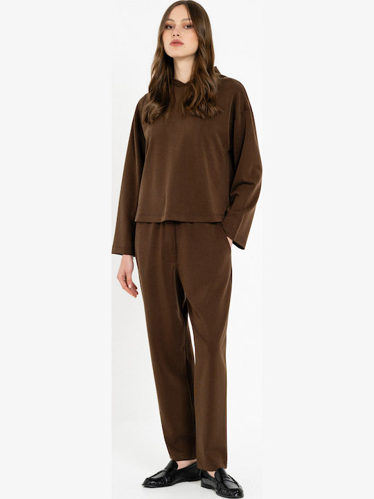 Philosophy Wear Women's Ribbed Trousers Brown