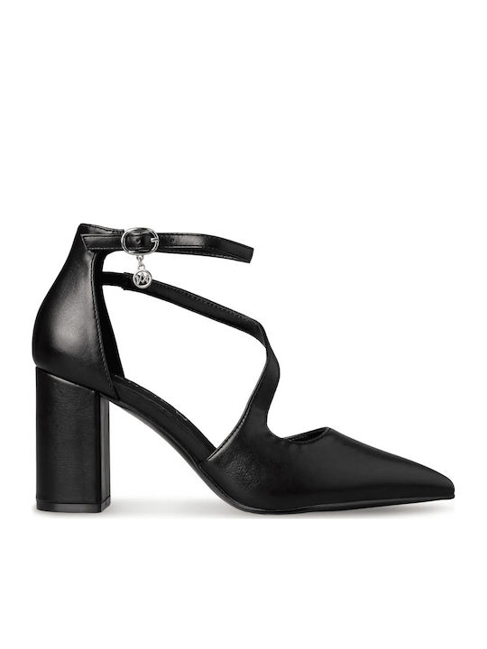 Envie Shoes Μυτερές Γόβες με Λουράκι Μαύρες