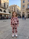 Kids Sweatpants Set With Top Pink