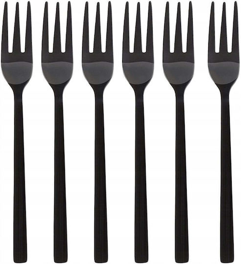 Kulig Set Gabeln Obst/Dessert Inox Schwarze 15cm 6 Stück