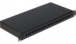 Getfort Optisches Patch Panel für Rack 1U 24 Steckdosen Schwarz Getfort Optisches Patch Panel für Rack 1U 24 Steckdosen Schwarz