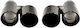 Mtuning Auslass Schalldämpfer Typ: 33 89mmx2 Eingang 70mm Schwarz Chrom Set