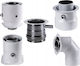 SpiroFlex Kaminrohr Adapter Turbo 60 100-80 125 Kondensator Inox Weiß Sx-td-asob