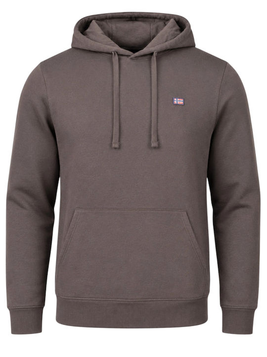 Norway Nautical School Hooded Sweatshirt Brown