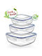 Katex Set of Transparent Silicone Lunch Boxes 3 Pieces