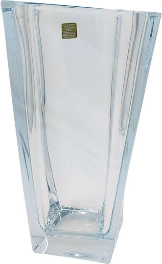 Decorative Crystal Transparent Vase 26.5x14.5xH14.5cm