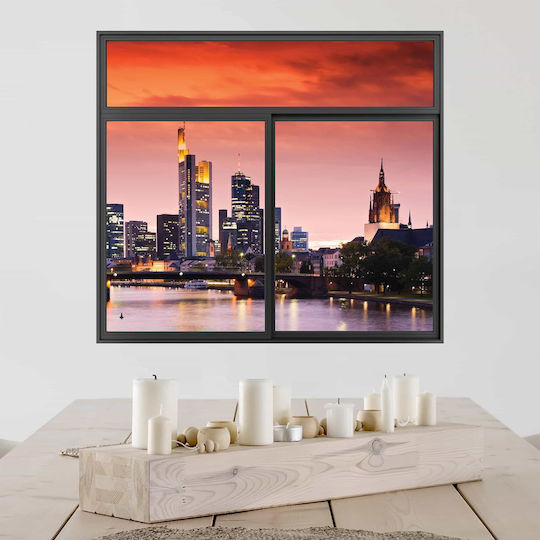 Dreidimensionales Wandsticker Frankfurt 80x90cm