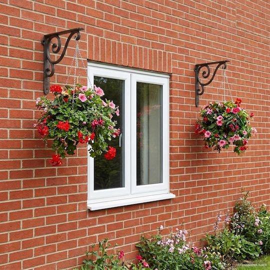 vidaXL Heavy-Duty Shelf Brackets Made of Stainless Steel in Brown Colour 235x280mm 2 Pieces 42038874
