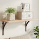 vidaXL Heavy-Duty Shelf Bracket Made of Stainless Steel in Brown Colour 100x100mm 2 Pieces 42038880