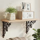 vidaXL Heavy-Duty Shelf Brackets Made of Stainless Steel in Black Colour 240x240mm 12 Pieces 42038824