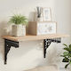vidaXL Heavy-Duty Shelf Brackets Made of Stainless Steel in Black Colour 275x230mm 12 Pieces 42038806