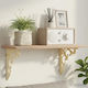 vidaXL Heavy-Duty Shelf Bracket Made of Stainless Steel in White Colour 215x215mm 12 Pieces 42038840