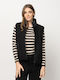 Women's Sleeveless Jacket for Winter Black