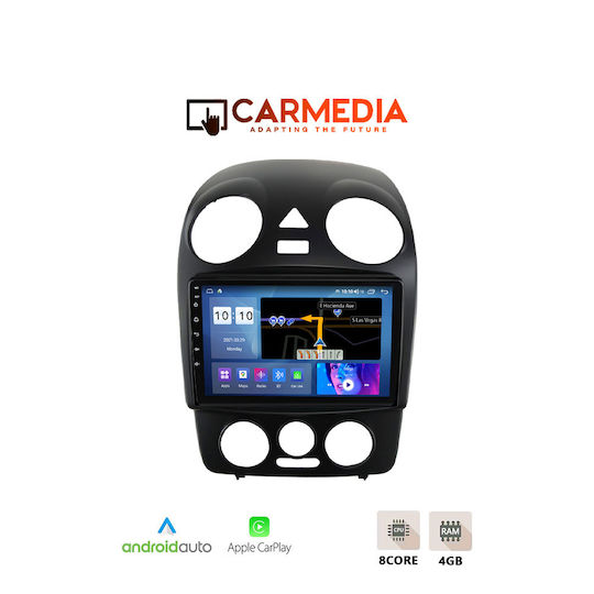 Carmedia Car Audio System for Volkswagen Beetle 2004-2011 Bluetooth USB WiFi GPS Apple CarPlay Android Auto with 9" Touch Screen