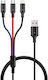 Pro-Ject Audio Магнитен / LED USB към Lightning / Type-C / micro USB кабел 3A Черен 2m