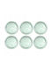 Weck Set of 6 General Use Glass Transparent Food Jars with Lid 10x10cm 6 Pieces
