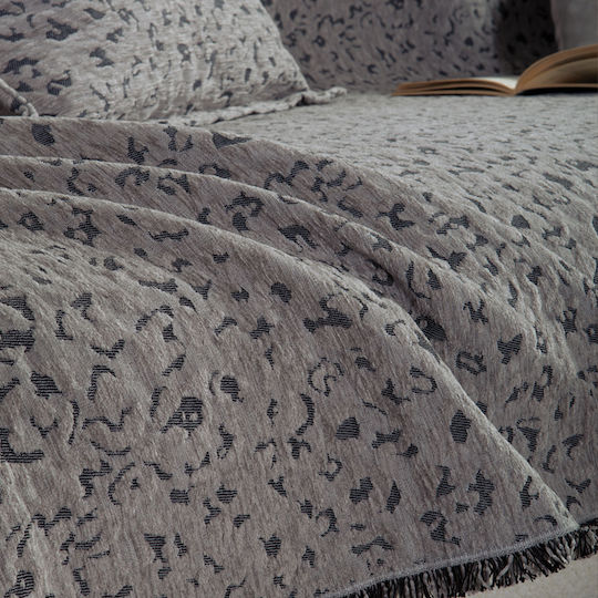 Nef-Nef Homeware Leopard Sesselüberwurf Chenille 170x180cm Grüne