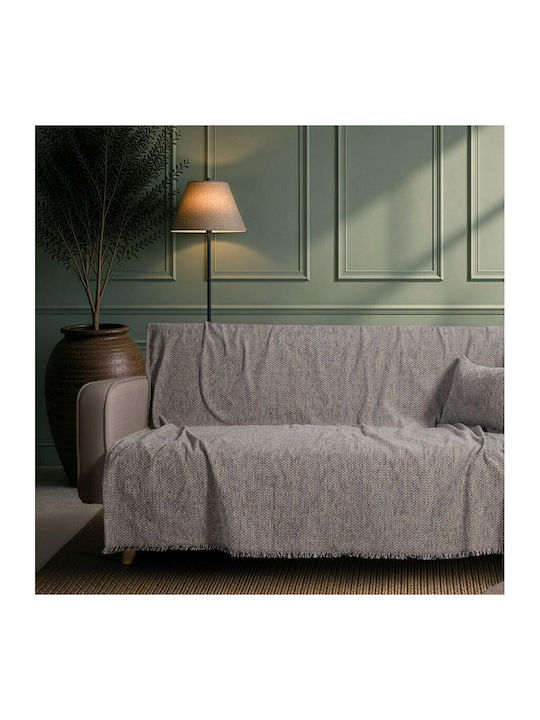 Teoran Utah Three-Seater Sofa Throw 180x300cm Grey