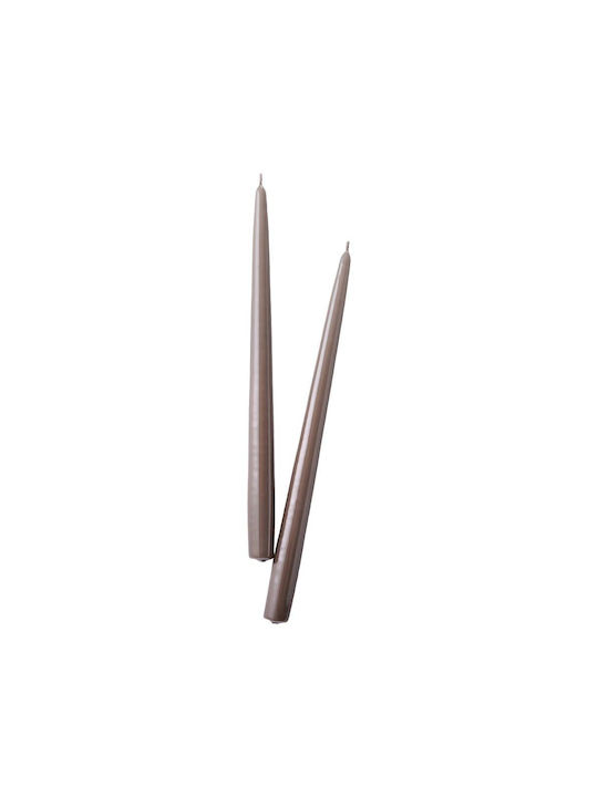 Butlers Dekoratives Kerze Twin Flame Kegel Grau...