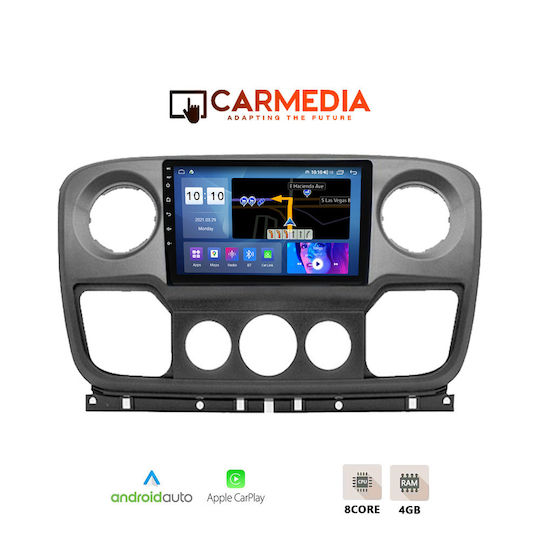 Carmedia Car Audio System for Opel Movano Renault Master Nissan NV400 2010-2020 Bluetooth USB WiFi GPS Apple CarPlay Android Auto with 10" Touch Screen