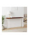 vidaXL Rectangular Table Surface Made of Solid Wood in Brown Colour 130x30x3cm 938176