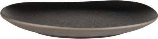 Verlo Rundes Servierplatte aus Porzellan Schwarze 23,5cm