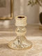 Keskor Kerzenhalter Keramik in Gold Farbe 8x8x10cm