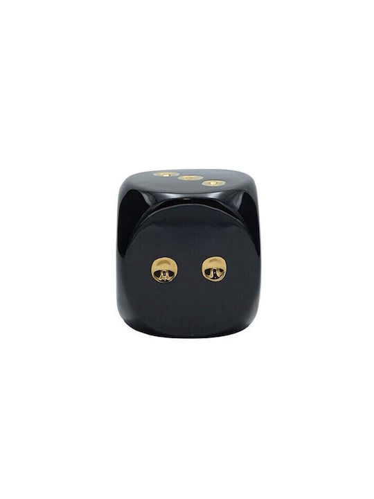 Decorative Ceramic Dice Black Gold L10x10x9.5cm...