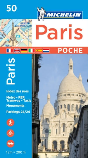 Paris Pocket - Michelin City Plan 50 - Michelin Editions Des Voyages - Sheet Map, Folded