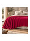 My Home Luxury Blanket Fleece Single 160x220cm Red