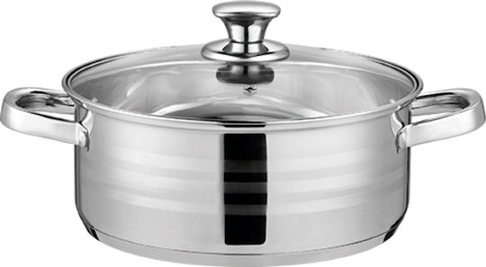 Swiss Haus Stainless Steel Saute Pan with Lid with Ceramic Coating 26cm