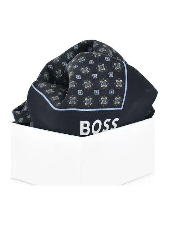 Boss Men's Blue Pocket Square