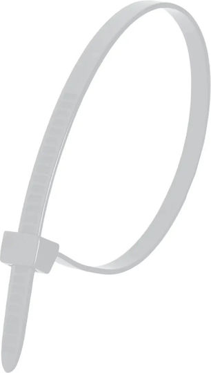 Dedra Πλαστικά Δεματικά Καλωδίων 140mmx3.6mm σε Λευκό χρώμα (25τμχ)