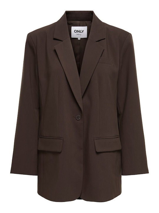 Only Women's Blazer Coffee Bean