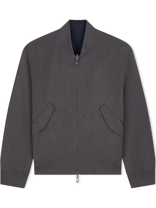 Armani Exchange Geacă Bomber cu două fețe Maro-Albastră