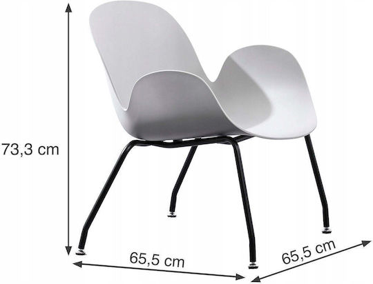 Metallic White Dining Chair