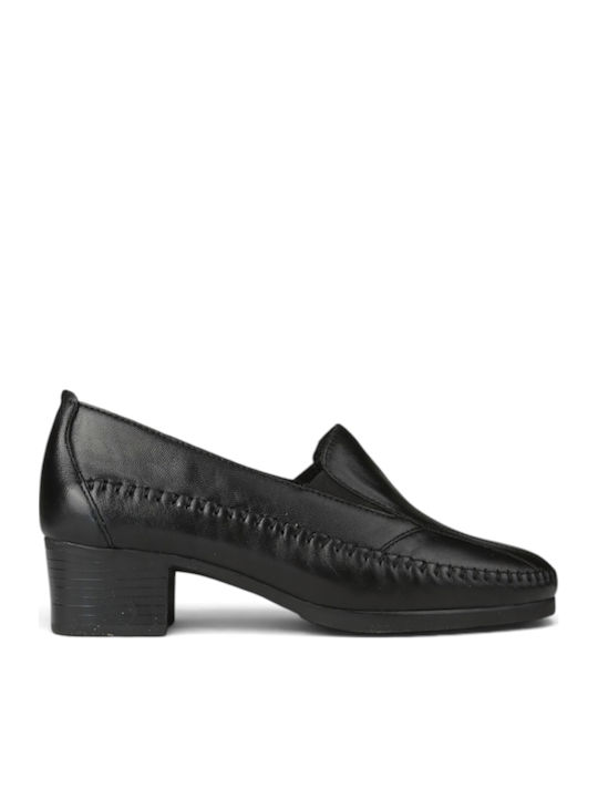Mocasini Dama Din Piele În Culoare Neagră