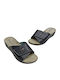 Leather Women's Flat Sandals Black