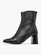 Leder Stiefeletten Damen Schwarz