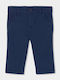 Pantalon Pentru Copii Chino Albastru Închis Stretch Satin