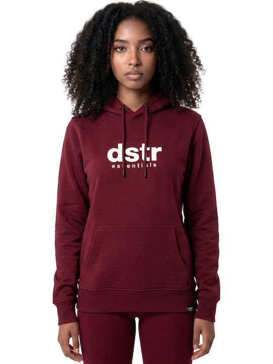 District75 Women's Hooded Burgundy Sweatshirt