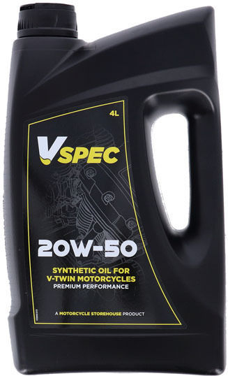 Vspec 20W-50 Синтетично Мотоциклетно Масло за Четиритактови Двигатели 4л